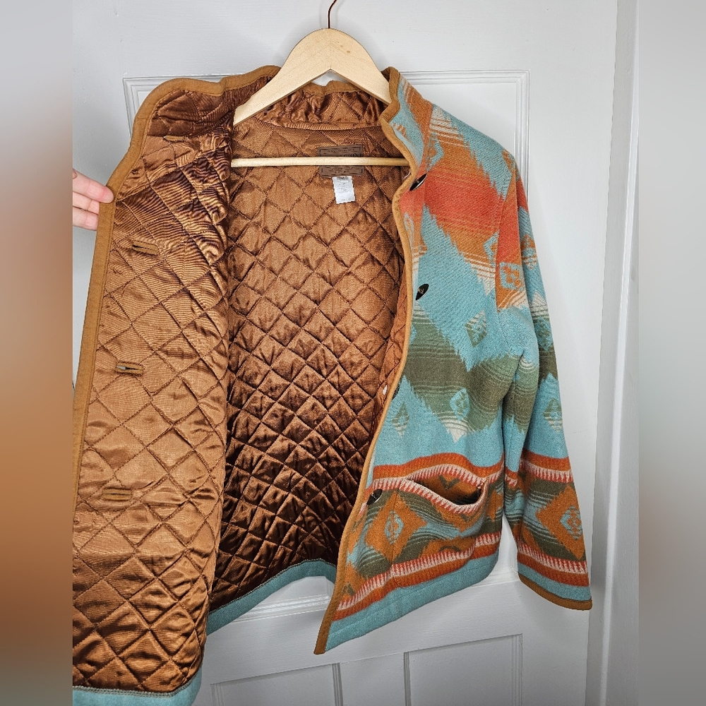VTG Pendleton Aztec Blanket Jacket - Picture 9 of 16